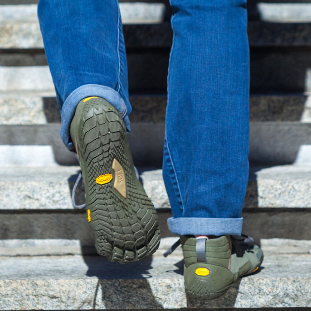 Zapatos De Trail Hombre Verde Oliva - FiveFingers V-Trek - KAUHGF-967